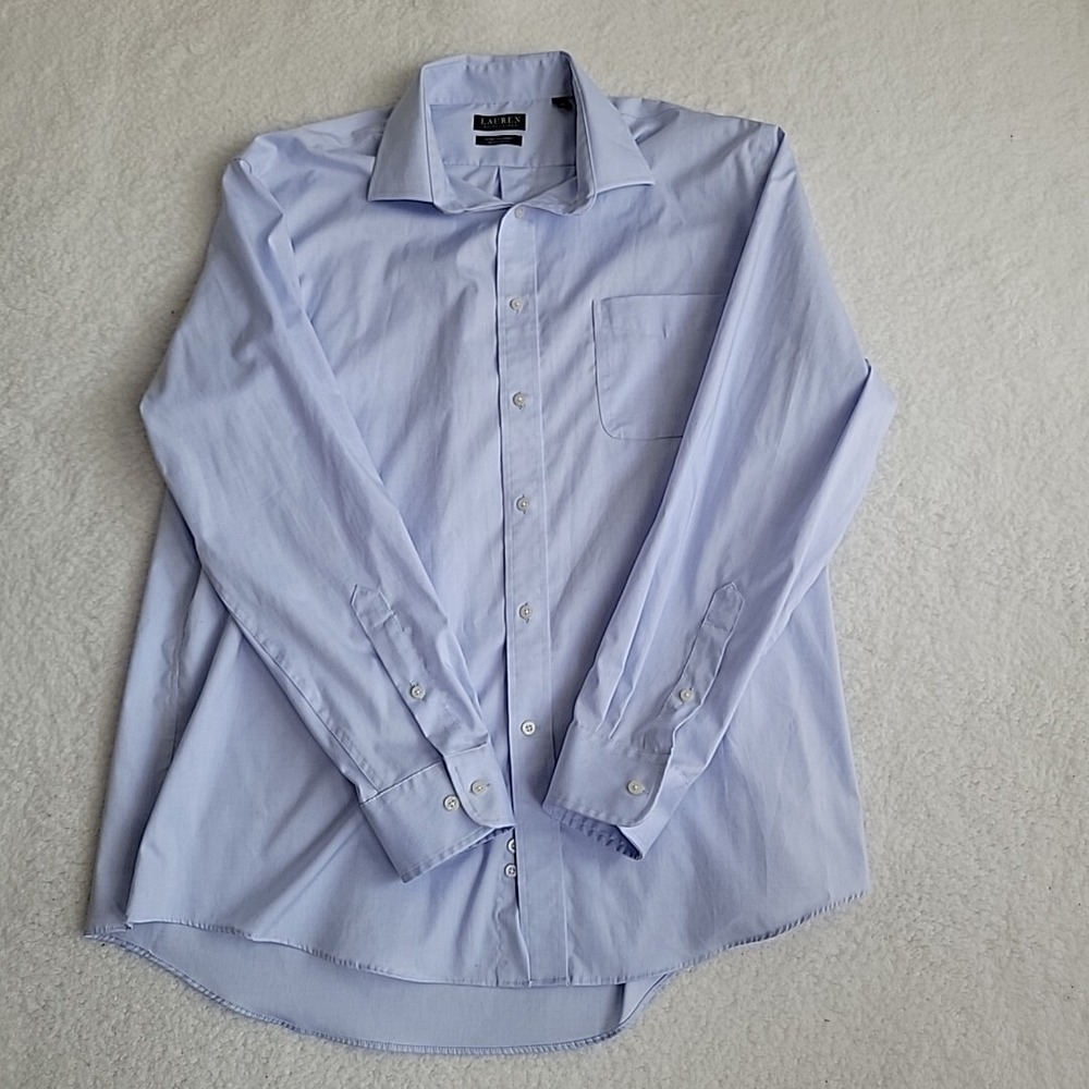 Ralph Lauren Black Label Shirt Mens Long Slevee Button Up 17.5 34/35 XL Blue